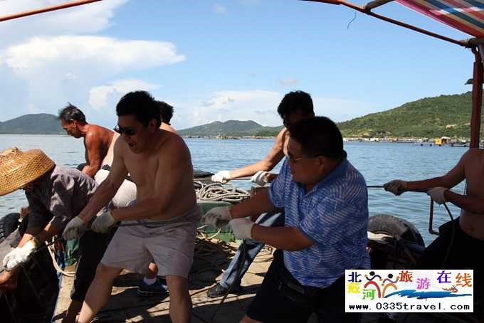 東戴河北戴河南戴河出海打漁看日出電話0335-3522599,13785079044