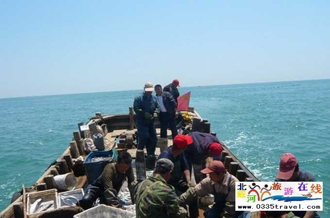 東戴河北戴河南戴河出海打漁看日出