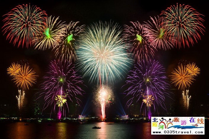 北戴河南戴河東戴河煙花焰火沙灘篝火晚會