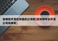 有哪些开发区块链的公司呢[区块链技术开发公司有哪家]