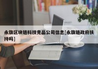 永旗区块链科技竞品公司信息[永旗链政府扶持吗]